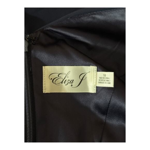 Eliza J Embellished high low chiffon dress gown blue size 18 - Picture 6 of 7